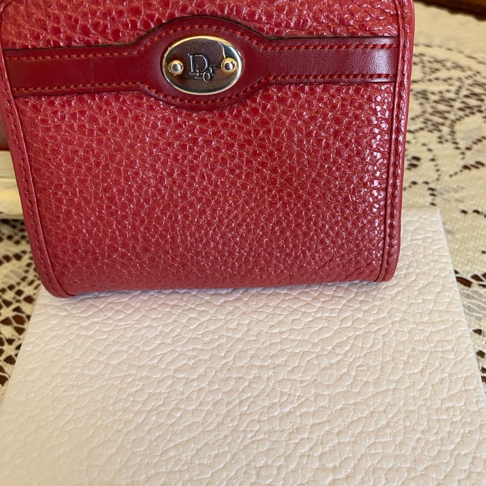 177 Dior coin purse red